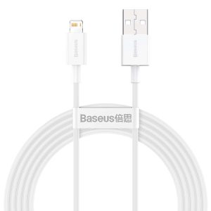 Baseus Superior USB – Lightning kábel 2 m 2,4A fehér (CALYS-C02)