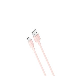 XO microUSB kábel NBP156 rózsaszín, 2,4A 1m