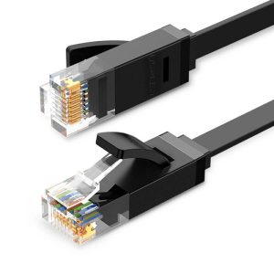 Ugreen Ethernet RJ45 lapos hálózati kábel Cat.6 UTP 1m, fekete