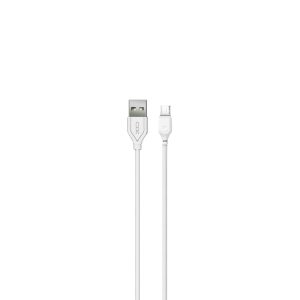 XO NB 103 USB- micro USB kábel fehér,1m, 2,1A