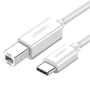 UGREEN US241 CB USB 2.0 kábel nyomtatóhoz, 1m fehér (40560)