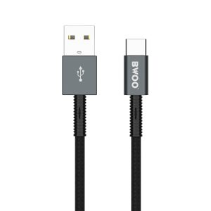 BWOO kábel X211C USB – USB-C adat és töltőkábel, 1,0m 2,4A fekete