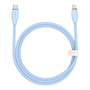 Baseus CAGD020103 Jelly Cable USB-C apa 2.0 – Lightning apa Adat és töltőkábel – Kék (2m)