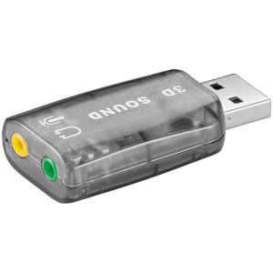 Goobay 68878 USB 2.0 hangkártya audio eszközök PC/MAC USB–re
