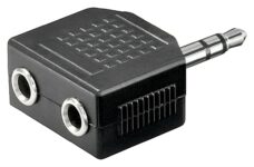 WEll AC-012BW Jack Audio Y adapter, 3,5mm jack dugó / 2×3, 5mm jack alj elosztó sztereó/Bliszter