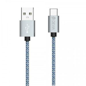 Devia BRA006355 Vogue USB-A apa – USB-C töltőkábel – 1m