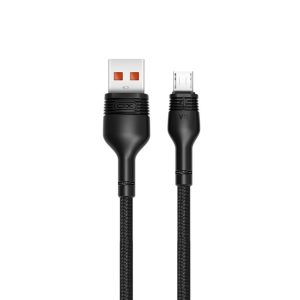XO NB 55 fekete USB- micro USB kábel 1m, 5A