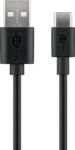 Goobay 59124 kábel USB/USB-C Adat és töltőkábel 3A, 2.0- fekete (3m)