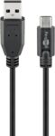Goobay 55469 kábel USB/USB-C Adat és töltőkábel 3A, 2.0- fekete (3m)