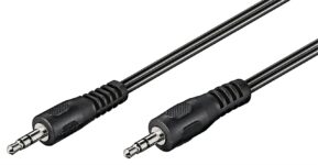 Goobay 50931 audio kábel mini jack 3,5 mm AUX, 10m, fekete