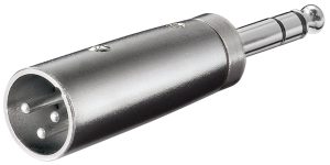 Goobay XLR adapter AUX aljzat 6,35 mm-es sztereó férfi – XLR dugó