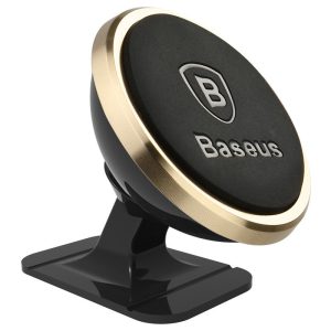 Baseus SUGENT-NT0V autós telefontartó, 360 fokban forgatható, mágneses, arany