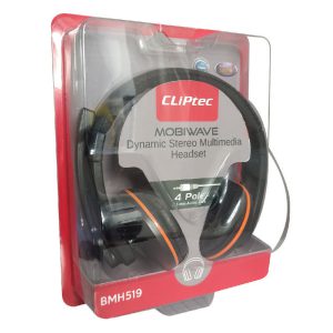 Cliptec BMH519 Vezetékes PC fejhallgató mikrofonnal fekete/narancssárga