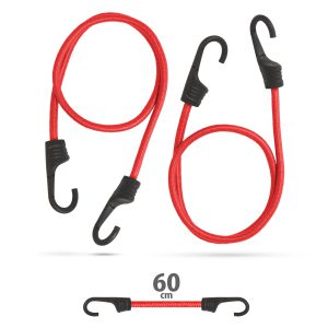 Professzionális gumipók szett – piros – 60 cm x 8 mm – 2 db / csomag