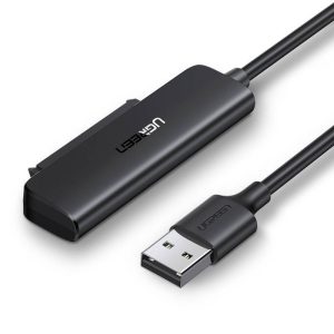 Ugreen USB 3.0 to SATA III Adapter Cable for 2.5“ HDD / SSD Black 0.5 m