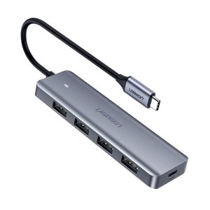 Ugreen USB – 4xUSB 3.2 Gen 1 HUB elosztó micro USB energia ellátással szürke