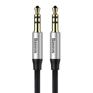 Baseus Yiven M30 audio kábel 1,5m, ezüst/fekete, CAM30-CS1