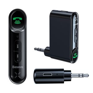 Baseus WXQY 01 Bluetooth audio vevő AUX 3,5mm jack csatlakozóval, fekete