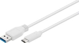 HCT 028-226 tartós kábel USB/USB-C 3A, 2m, fehér