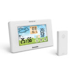 Bewello BW2070 Digitális hőmérő és ébresztőóra – kültéri / beltéri – USB-s, elemes – fehér