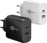 Goobay 65409 1x USB Type-C / 1x USB Type-A Hálózati töltő – Fekete (65W)