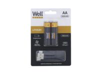 Well ACCU-14500/166C-BL2-WL AA USB-C -Akku 2500mWh 2-USB-C® akku Lítiumion 1660 mAh 1.5 V (2 db/csomag)