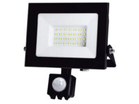 Well LED reflektor mozgásérzékelővel 30W 2510lm 4000K hideg fekete, LEDFN-GLEAMER30BKPIR-25-WL