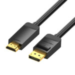 Vention HAGBI Displayport 1.2 – HDMI 1.4, 3m (fekete), kábel